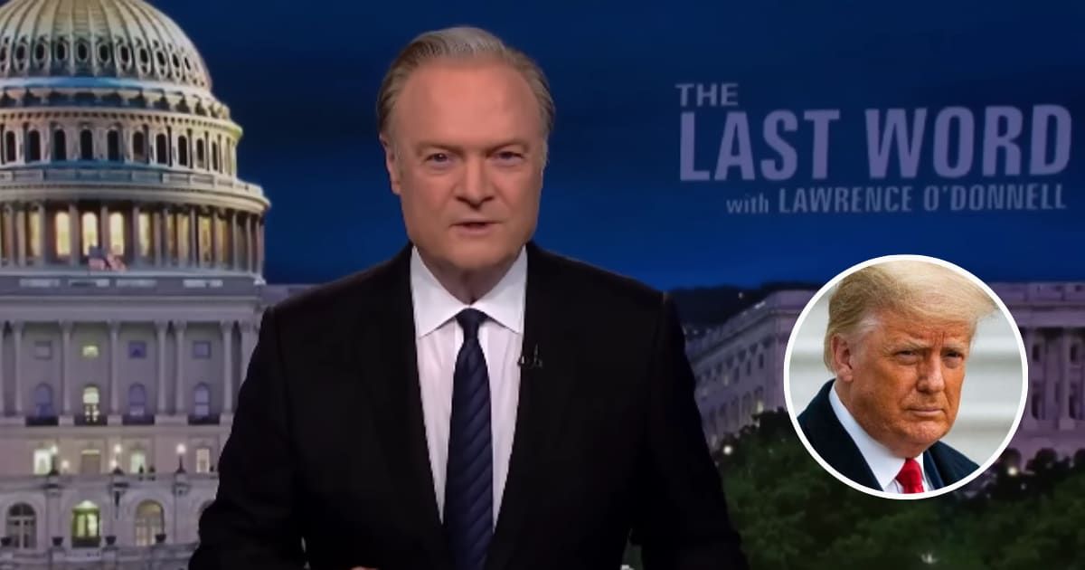Lawrence O’Donnell was shocked that Donald Trump’s attorney voluntarily entered 'orange turd' into the court record on May 9 (MSNBC/Getty Images)