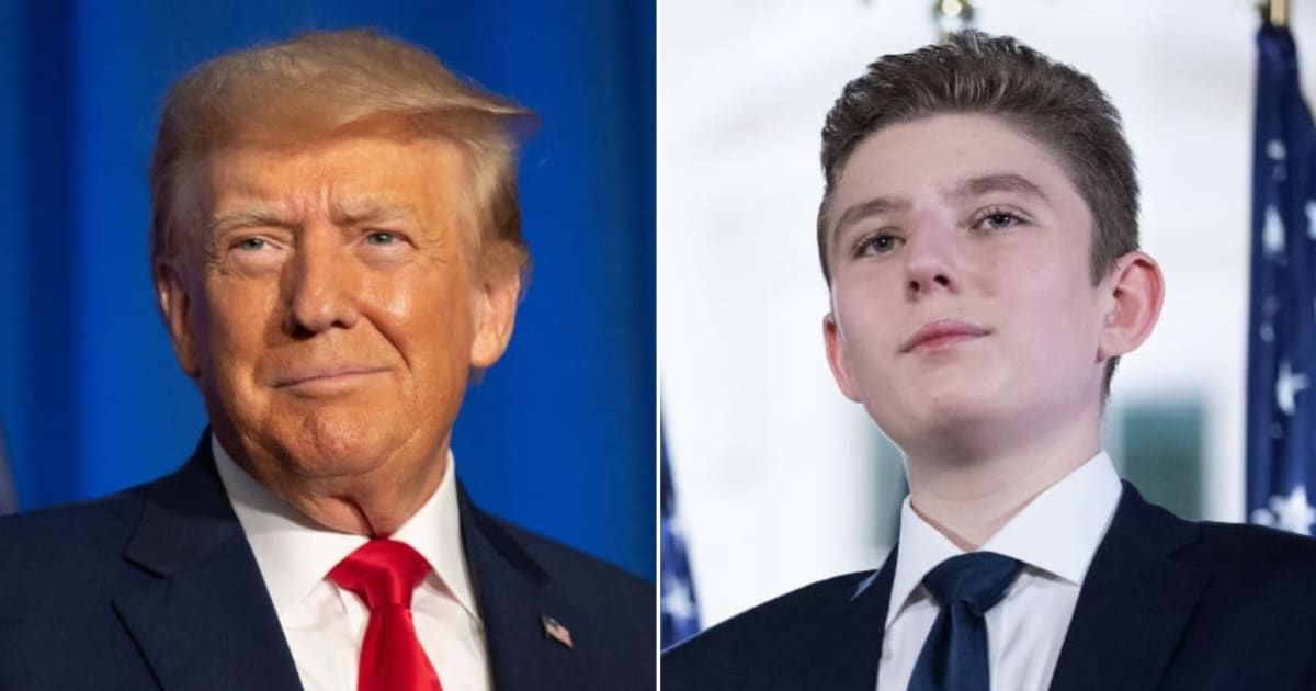 There has been a lot of speculation over Donald Trump's youngest son Barron's entry into politics (Getty Images)