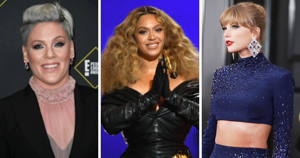 Singer Pink allegedly have issues with Beyonce and Taylor Swift's coverage of tours (Getty Images)