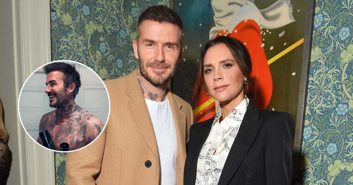 David Beckham shared his morning routine on his wife's account which featured a cleanser, serum, and moisturizer (Getty Images and Instagram/@victoriabeckham)