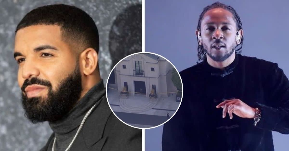 Drake’s security took down another alleged trespasser at his Toronto home amid rapper’s feud with Kendrick Lamar (Getty Images and Screenshot/9news)