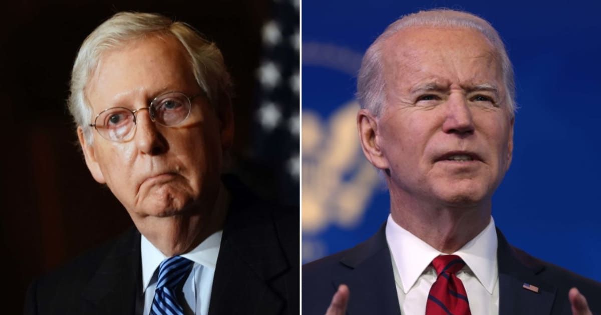 Mitch McConnell pushes back on Joe Biden's conditions on aid to Israel (Getty Images)