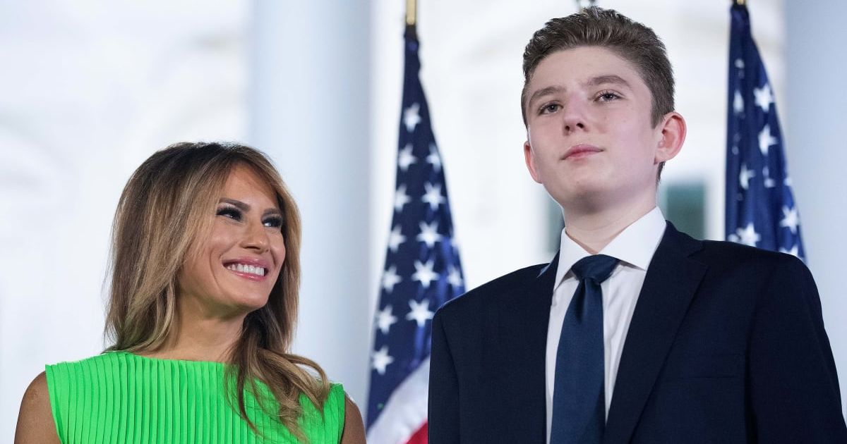 Melania Trump's office said in a statement that Barron Trump has declined to serve as a delegate at the Republican National Convention (Getty Images)