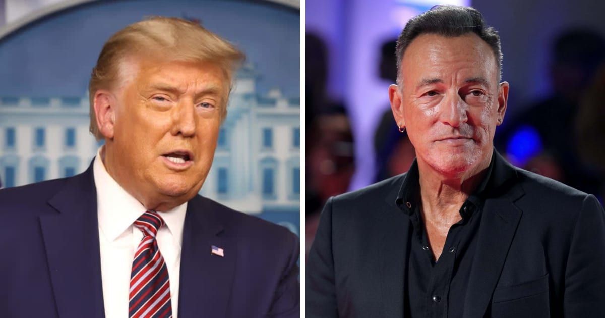 Bruce Springsteen (R) has been an outspoken advocate for Democratic causes and openly opposed Donald Trump's  policies (Getty Images)