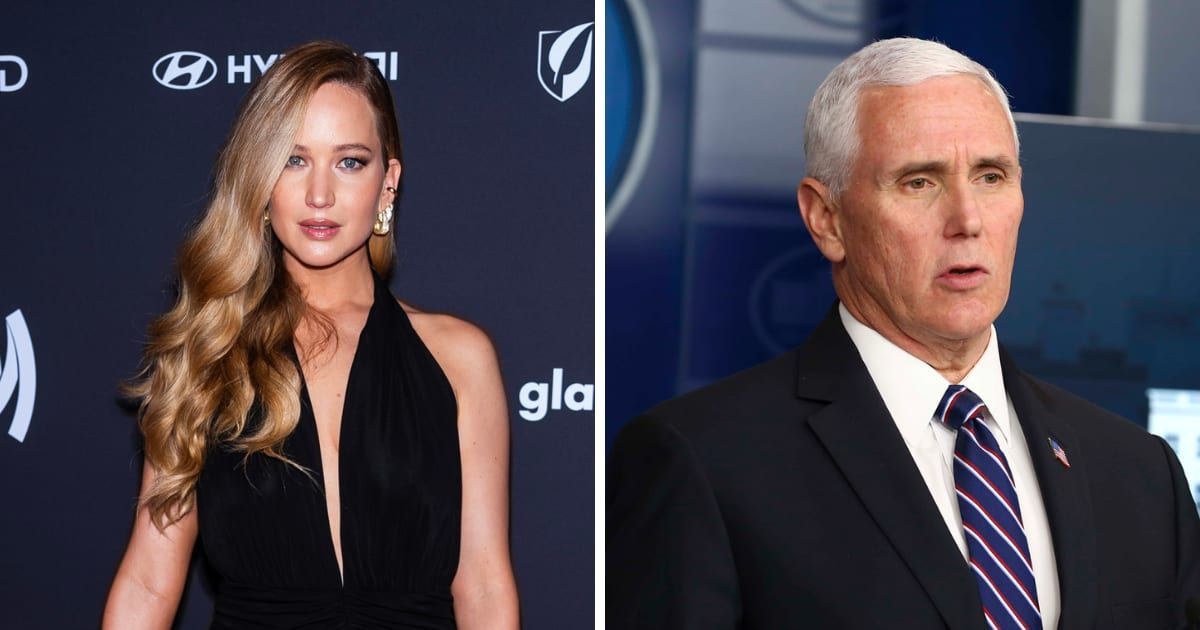 Jennifer Lawrence unleashed a tirade against Pence, questioning his sexuality and accusing him of being a closeted gay man (Gotham/FilmMagic, Getty Images)