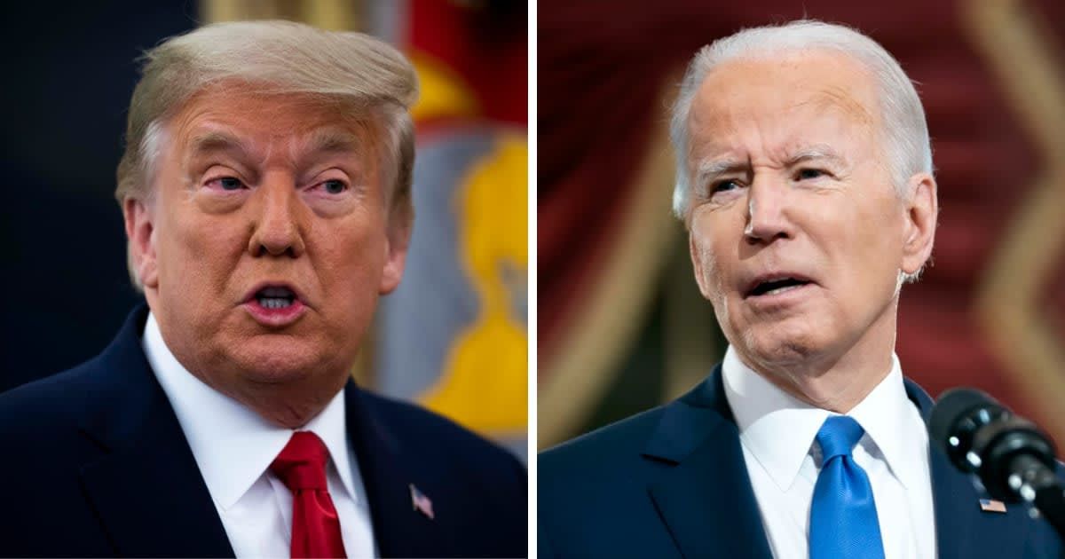 Donald Trump demanded Joe Biden return donations received from people who funded the campus protests (Getty Images)