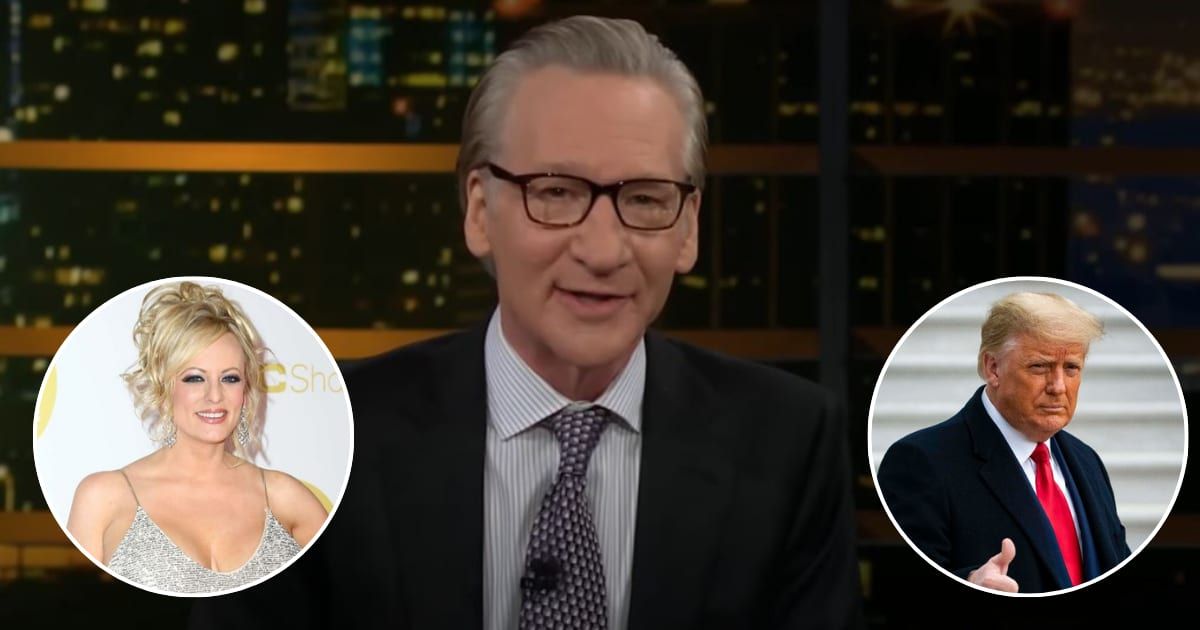 Bill Maher's views on Trump's hush money trial have changed as he questions the credibility of Stormy Daniels' testimony (Real Time with Maher/YouTube, Getty Images)