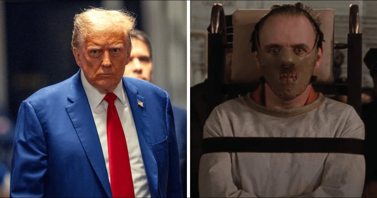 Donald Trump refuses to answer why he praised the fictional villain Hannibal Lecter at his NJ rally (Getty Images, YouTube/MGM)