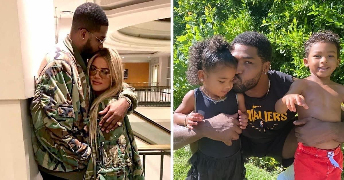 Khloe Kardashian takes children to watch Tristan Thompson play basketball for first time, Internet calls her 'brave'
