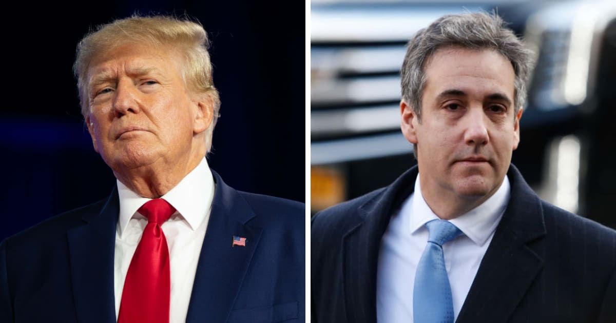 Michael Cohen (left) testified that Donald Trump has been using the same legal tactic for almost a decade (Getty Images)