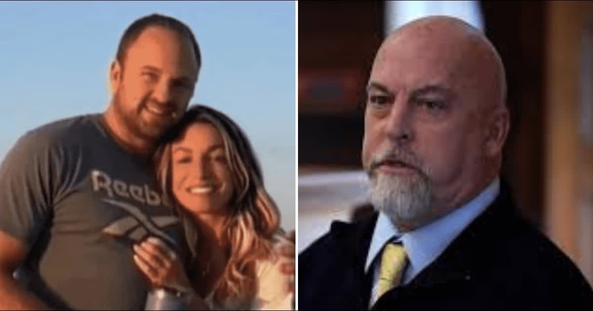 Brian Albert (R) denied seeing John O' Keefe at his home in his testimony during Karen Read's trial (Facebook, NBC Boston/screengrab)