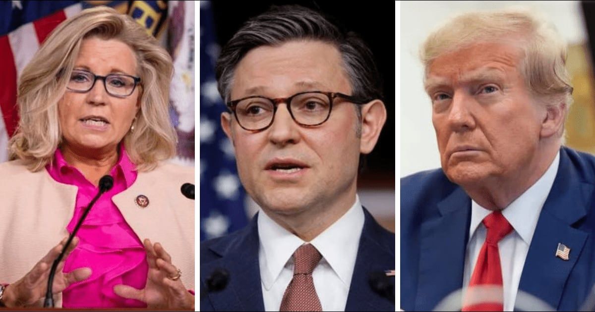 Liz Cheney criticized Mike Johnson's appearance at Donald Trump's hush money trial (Getty Images)