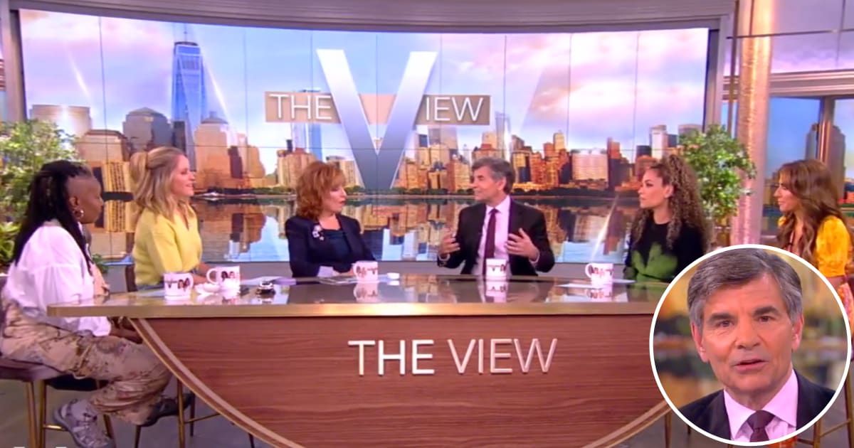George Stephanopoulos at the Hot Topics table with the co-hosts on the May 14, 2024 episode of 'The View' (Screengrab/The View/X)