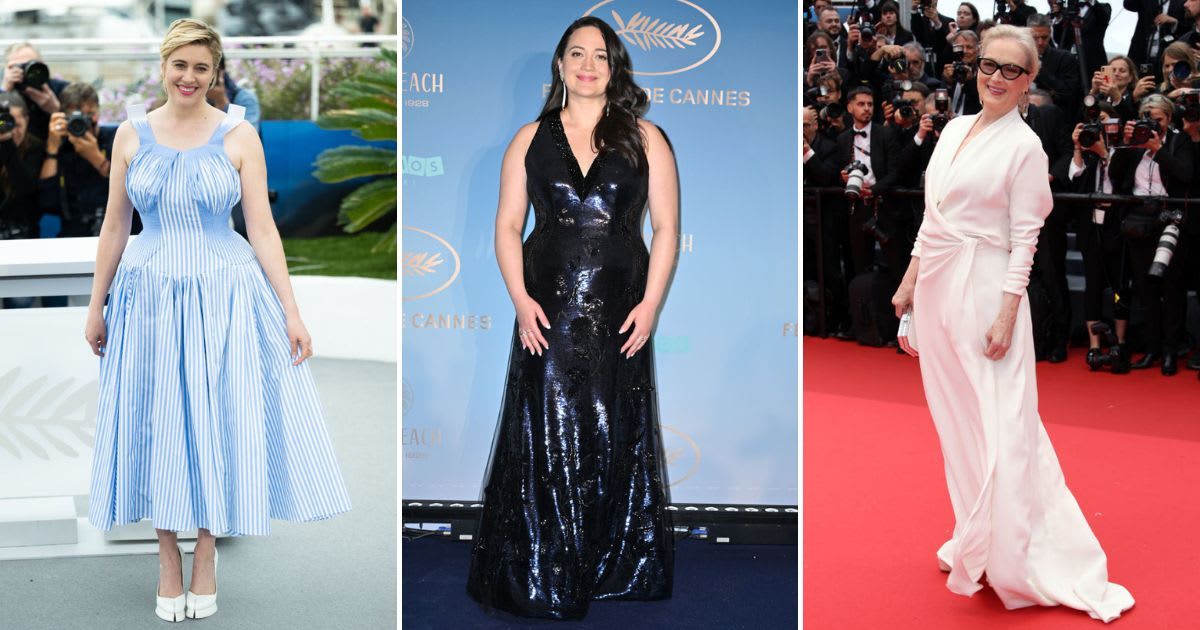 (L-R): Greta Gerwig, Lily Gladstone, and Meryl Streep attend the 2024 Cannes Film Festival (Samir Hussein/WireImage, Lionel Hahn/Getty Images, Daniele Venturelli/WireImage)