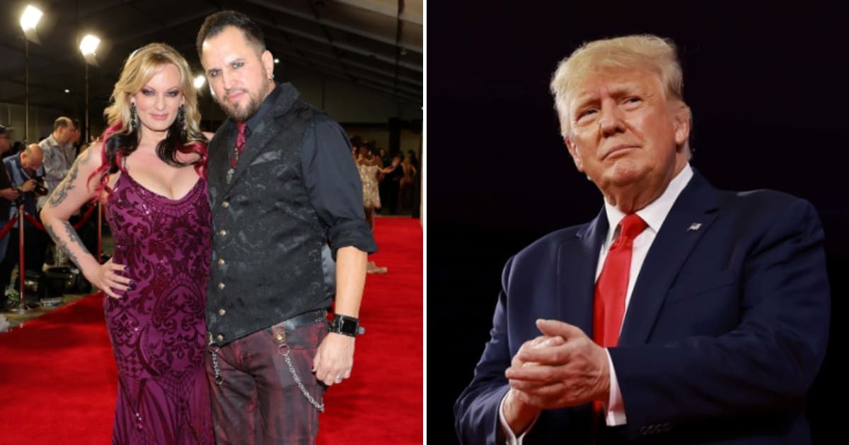 Stormy Daniels' husband revealed that if Donald Trump is found not guilty in his criminal hush money case, it's likely that he and his family will flee the country (Getty Images)