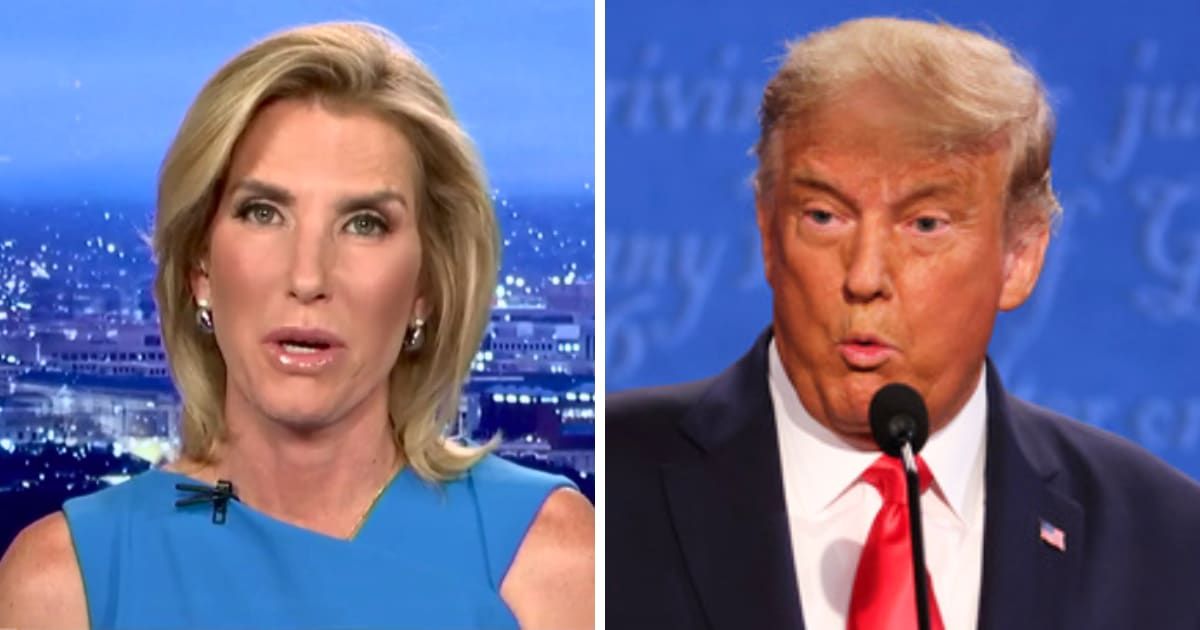 Fox News host Laura Ingraham had some advice for the former president (Fox News; Justin Sullivan/Getty Images