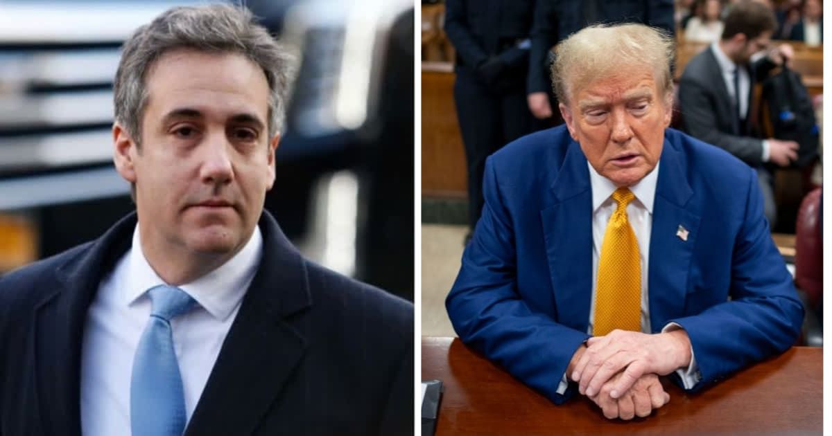Micheal Cohen previously expressed hopes of Donald Trump being incarcerated in his podcast (CBC/YouTube, Getty Images)