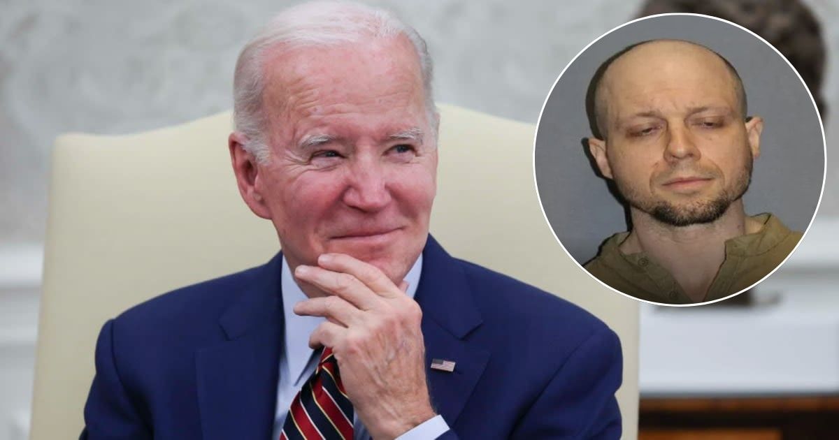 Pennsylvania resident Jordan Gee has been charged with threatening to decapitate Joe Biden (Getty Images, Scranton police)