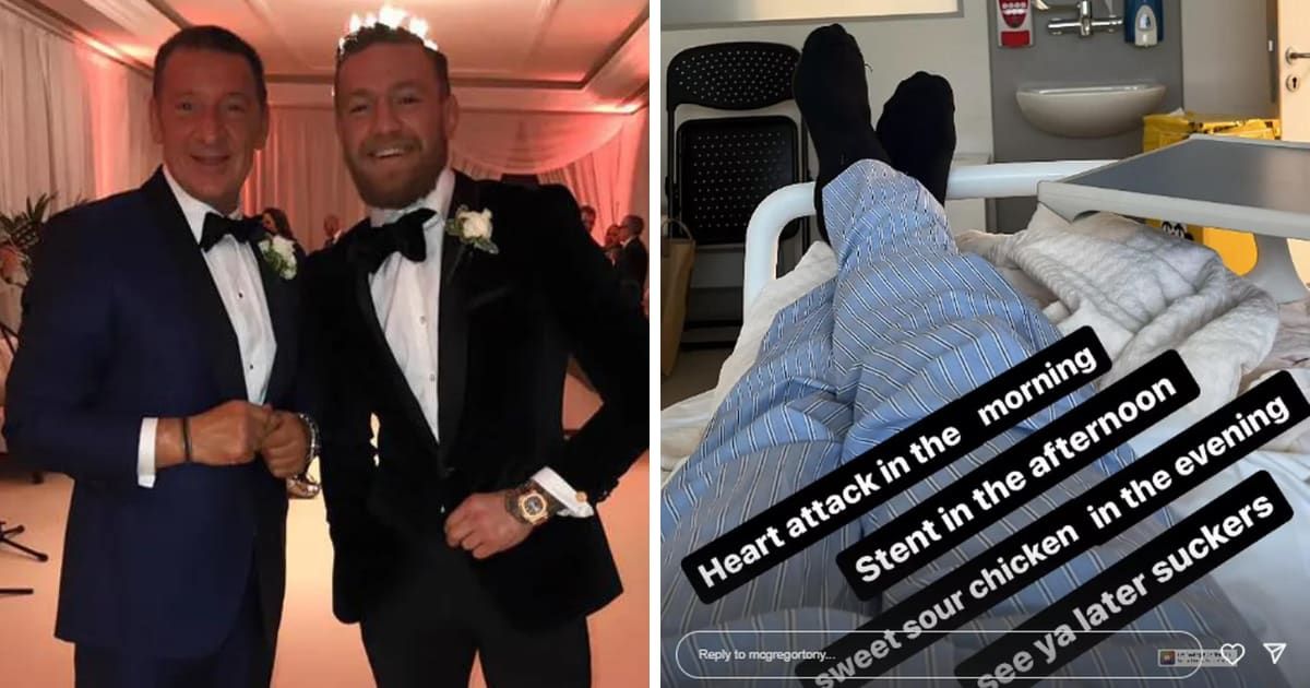 Conor McGregor is there by his dad Tony's side as he recovers from a heart attack (@mcgregortony/Instagram)