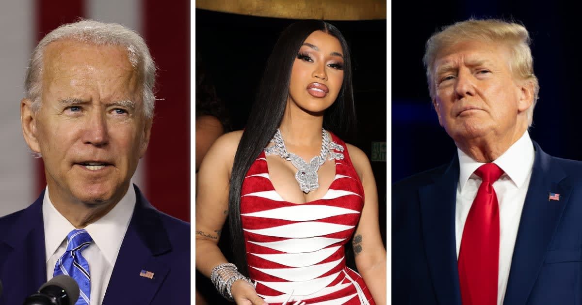 Cardi B lashes out against Joe Biden and his predecessor Donald Trump (Chip Somodevilla/Getty Images, Brandon Bell/Getty Images, and Shareif Ziyadat/Getty Images)