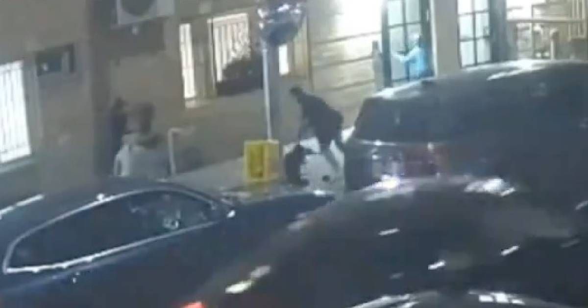 Two Orthodox Jewish boys, ages 11 and 13, were viciously attacked by an individual riding a Citi Bike on a Brooklyn sidewalk (Williamsburg365 video screengrab)