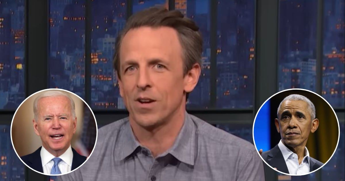 Seth Meyers humorously suggested former President Barack Obama could sub for Joe Biden in upcoming debates (Late Night with Seth Meyers/Getty)