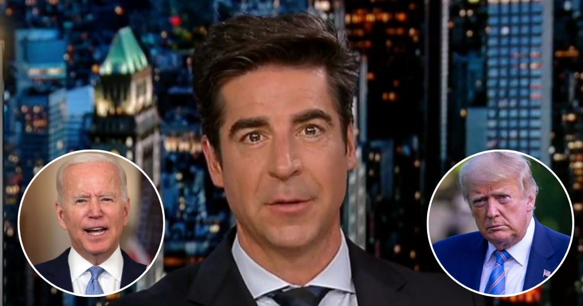 Political commentator Jesse Watters stirred controversy by suggesting that Donald Trump should demand a drug test for Joe Biden (Foxnews/Getty)