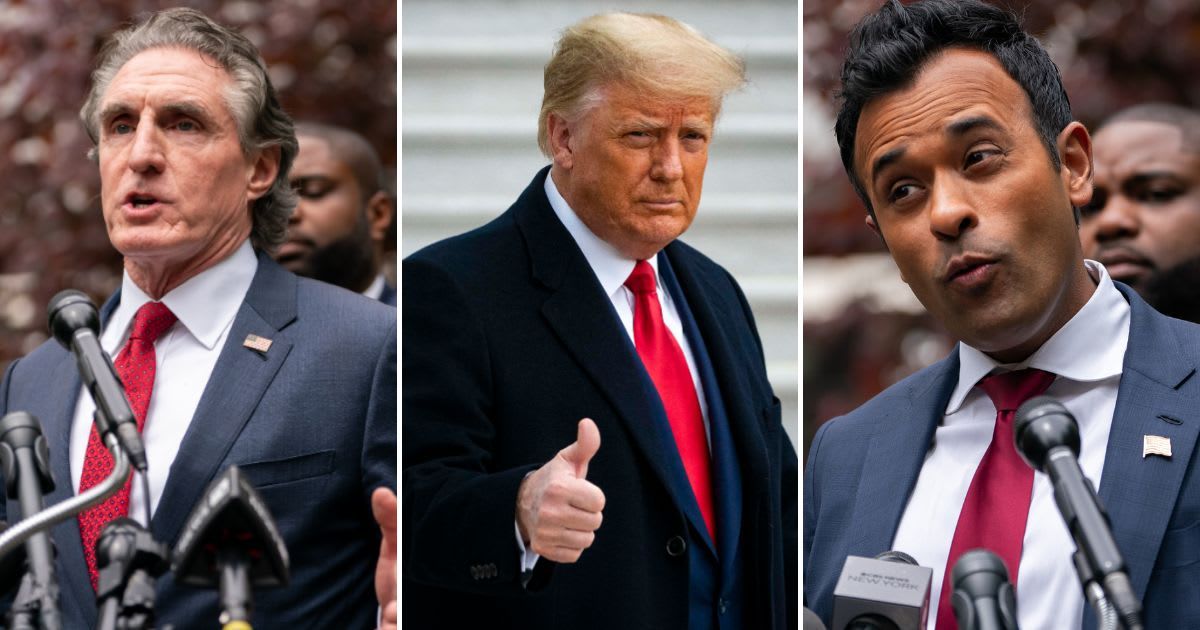 Several prominent GOP politicians have attended former President Donald Trump's hush money criminal trial in a Manhattan courthouse to demonstrate loyalty and for some, potentially boost their chances of becoming vice president (Getty Images)