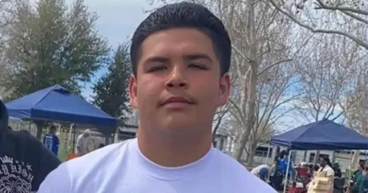Benny Gutierrez, 14, was shot and killed while cleaning up gang graffiti at a nearby park (KTLA5/screengrab)