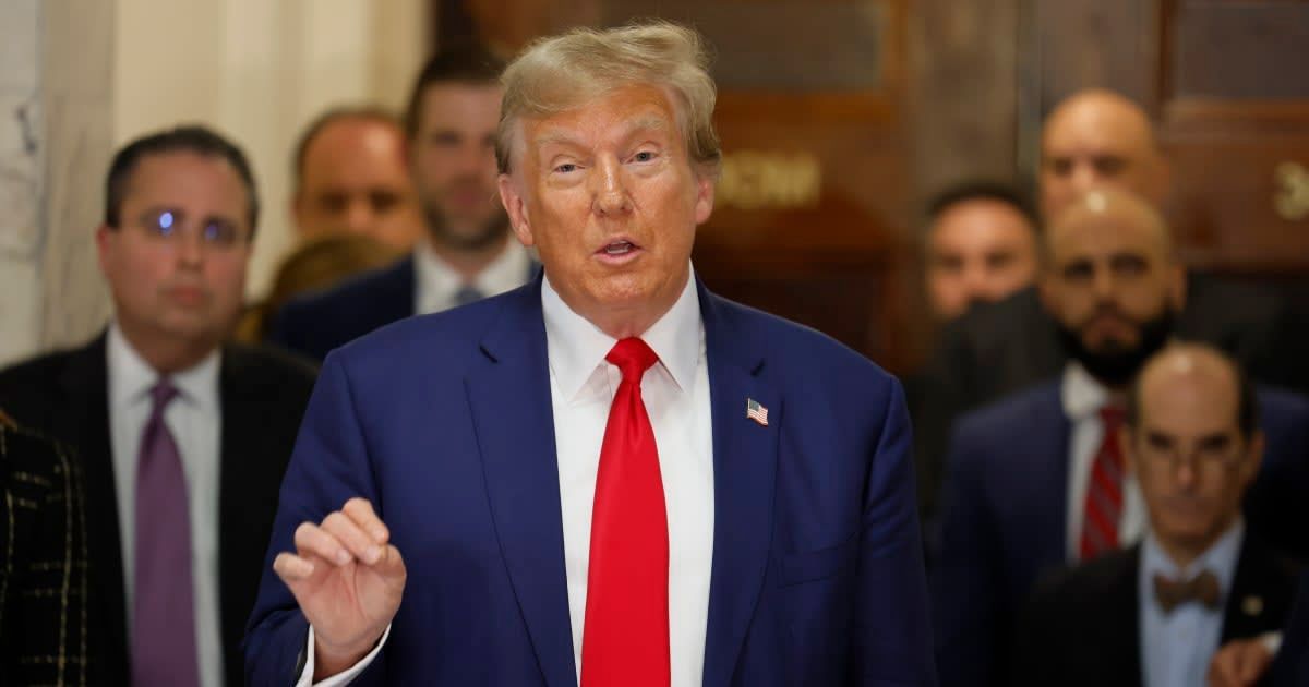 Former President Donald Trump claimed on Thursday that the affluent are leaving New York City in protest over his ongoing hush money criminal trial (Getty Images)