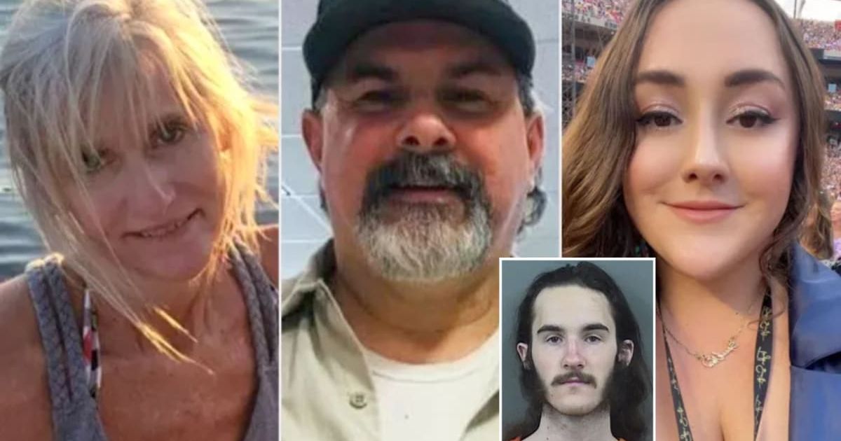 Jacob Mayhugh (inset) was charged with triple-homicide in shooting deaths of his parents James and Patty Mayhugh and and sister Shayla Mayhugh (Grady County Jail, GoFundMe, FB)