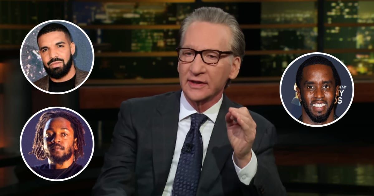 'Real Time' host Bill Maher discussed the feud between rappers Drake and Kendrick Lamar and the viral video of Sean Diddy Combs allegedly assaulting a woman (Getty Images; Real Time)