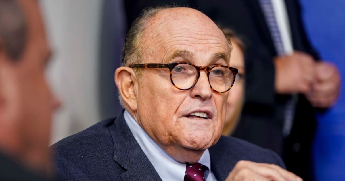 Rudy Giuliani got served with an indictment notice during his 80th birthday celebrations (Getty Images)
