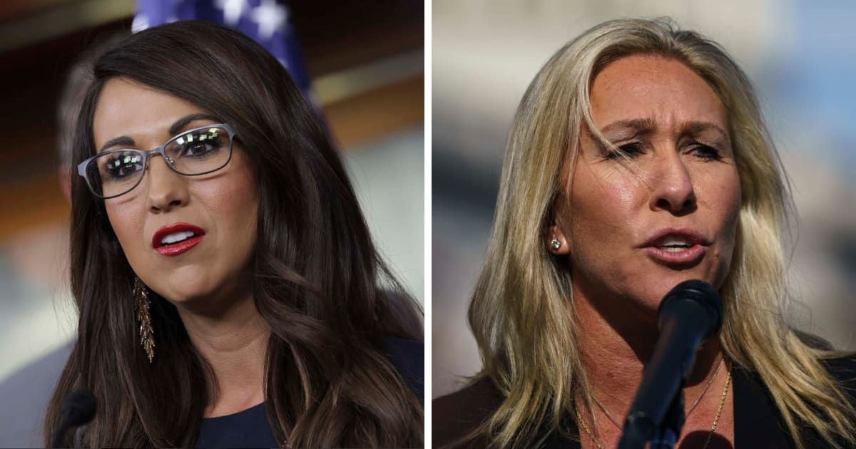 Rep Lauren Boebert criticized Rep Marjorie Taylor Greene's outburst during the House Oversight Committee hearing (Getty Images)