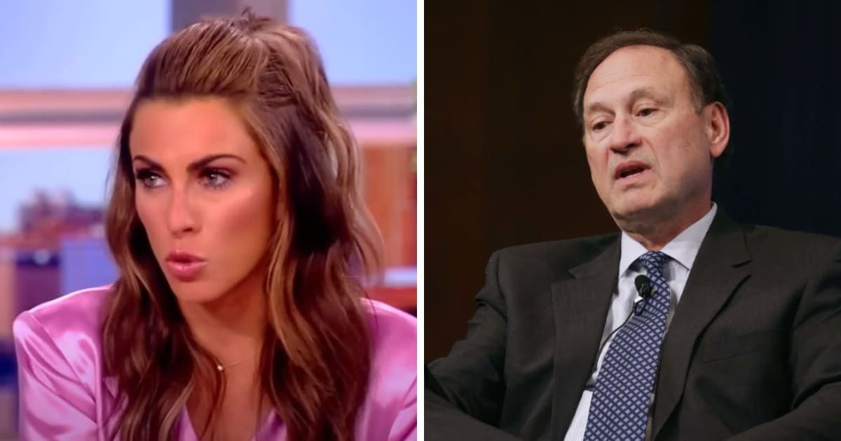  Alyssa Farah Griffin questioned potential double standards, suggesting outcry if a liberal justice had displayed the flag(The View/Getty)