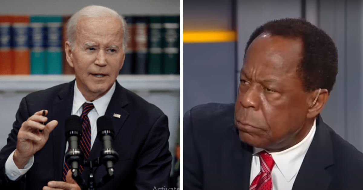 Leo Terrell explained why Joe Biden was losing support from the Black community on the May 19 episode of 'Fox & Friends' (Screengrab/Fox News, Getty Images)