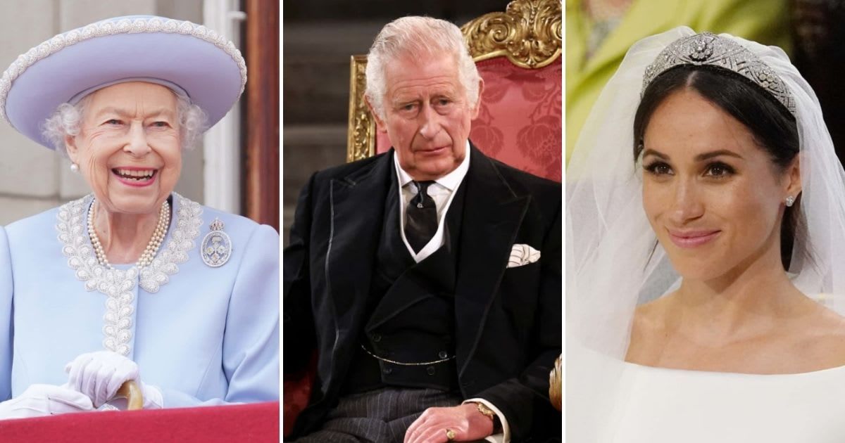 Queen Elizabeth II was allegedly not comfortable with King Charles walking Meghan Markle down the aisle (Getty Images)