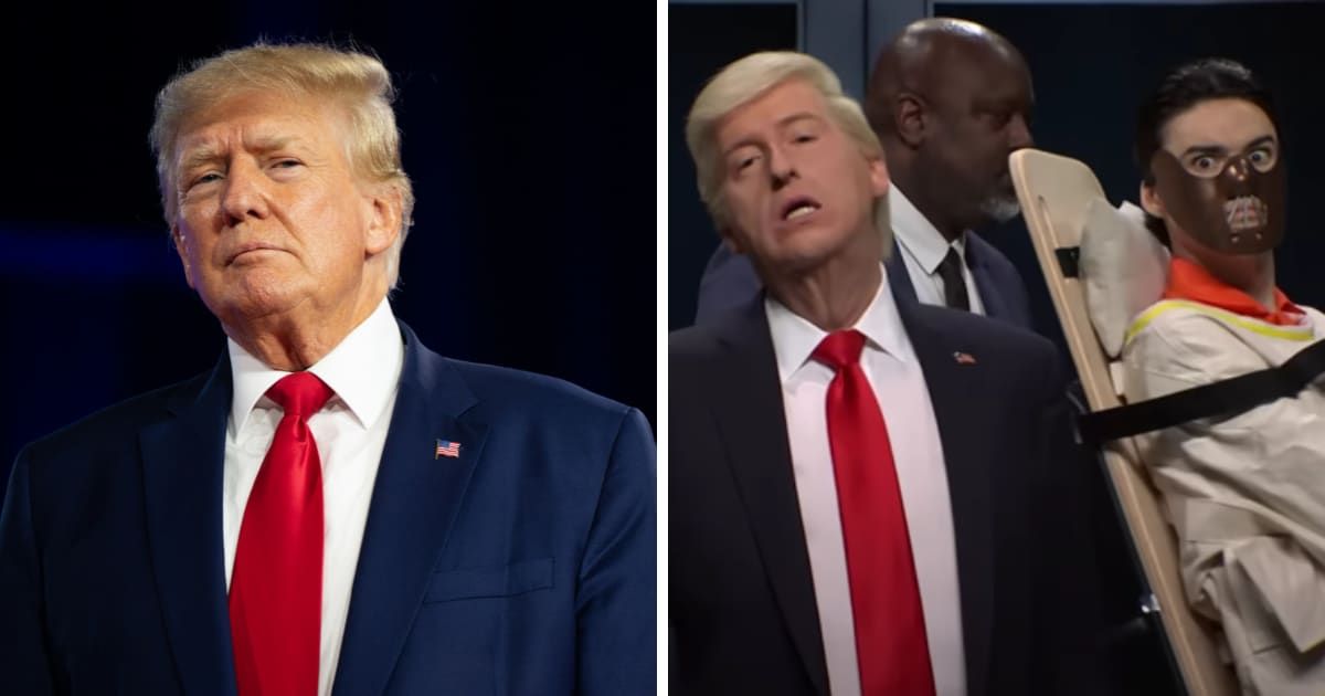 James Austin Johnson played the role of Trump for SNL's cold open (Getty Images and Summer of Trump Cold Open - SNL)