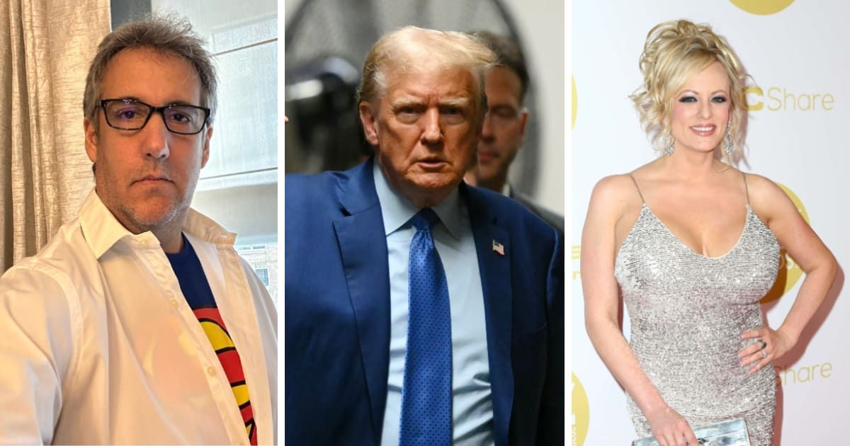 Michael Cohen testified that he told various members of the media that Donald Trump knew nothing about the payment to Stormy Daniels (X/@MichaelCohen212, Getty Images)