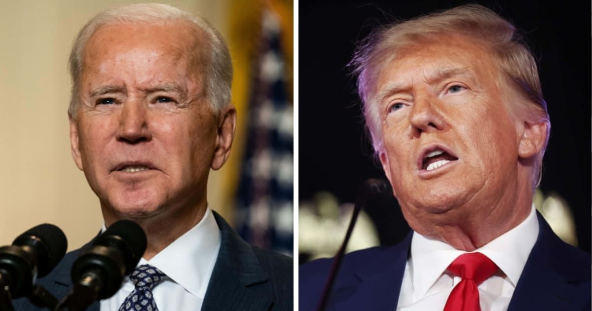 President Joe Biden's April fundraising lagged behind Donald Trump's for the first time in 2024 (Getty Images)