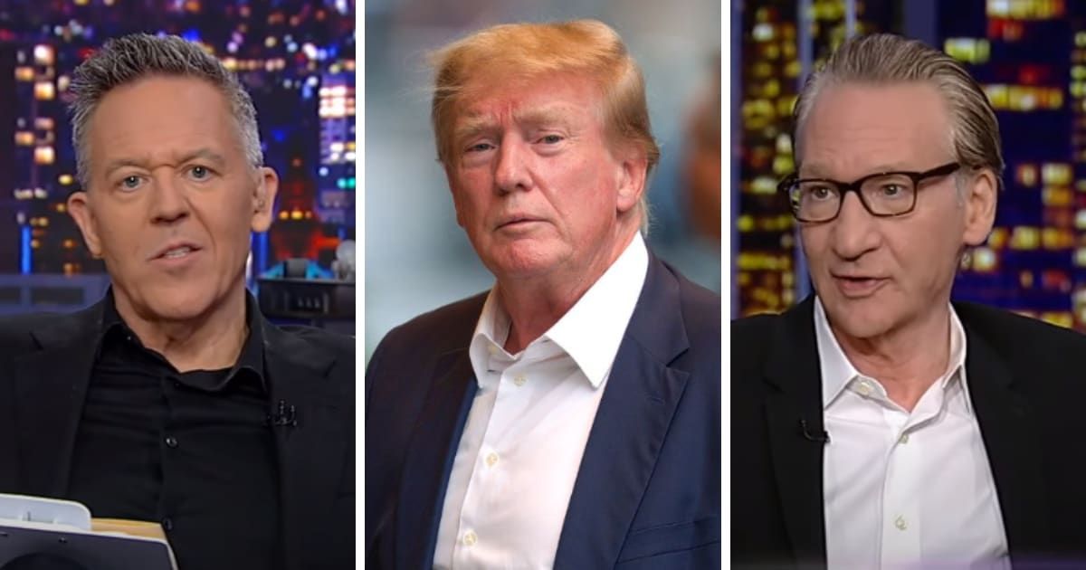 Greg Gutfeld and Bill Maher discussed Donald Trump on the May 21 episode of 'Gutfeld!' (Getty Images, Screengrab/Fox News)