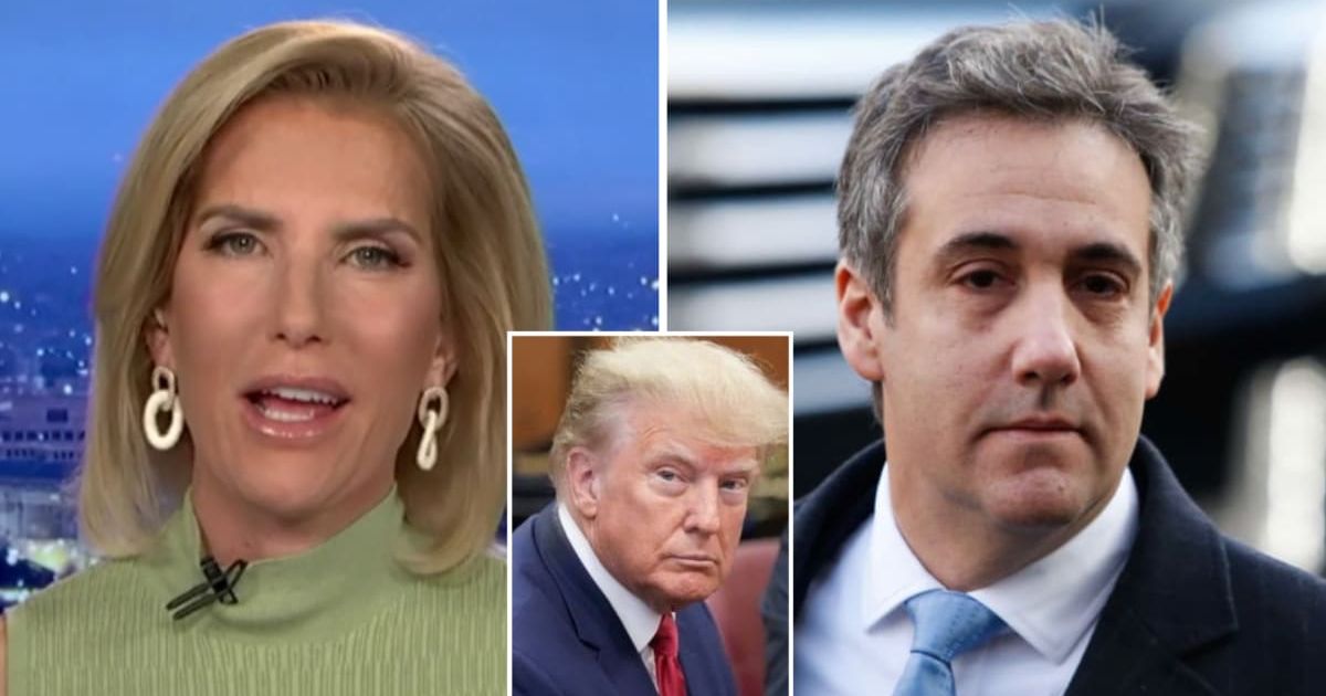 Laura Ingraham raised questions about Michael Cohen’s credibility following his admission of stealing from the Trump Organization (Getty Images, Fox/screengrab)