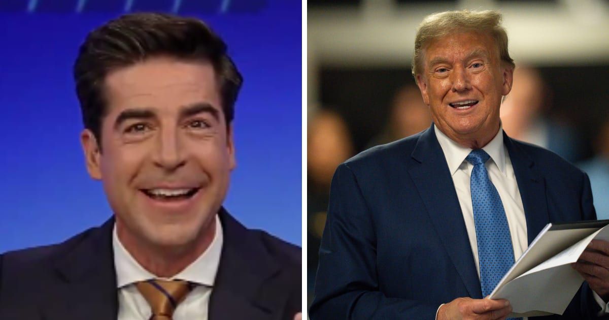 Jesse Watters believes Donald Trump is the real victim in the ongoing trial (@JesseBWatters/X and Steven Hirsch - Pool/Getty Images)