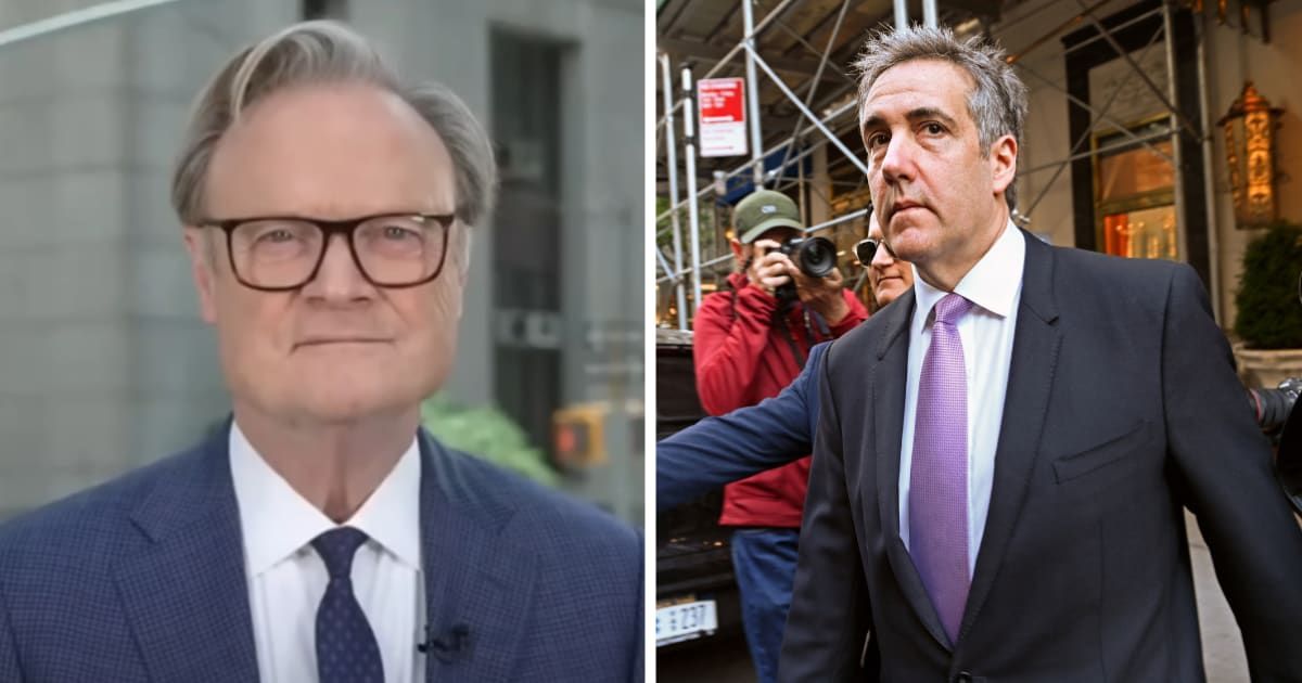 Lawrence O'Donnell said Michael Cohen stole the money from the Trump Organization to rebalance his deserving bonus (YouTube/MSNBC, Getty Images)