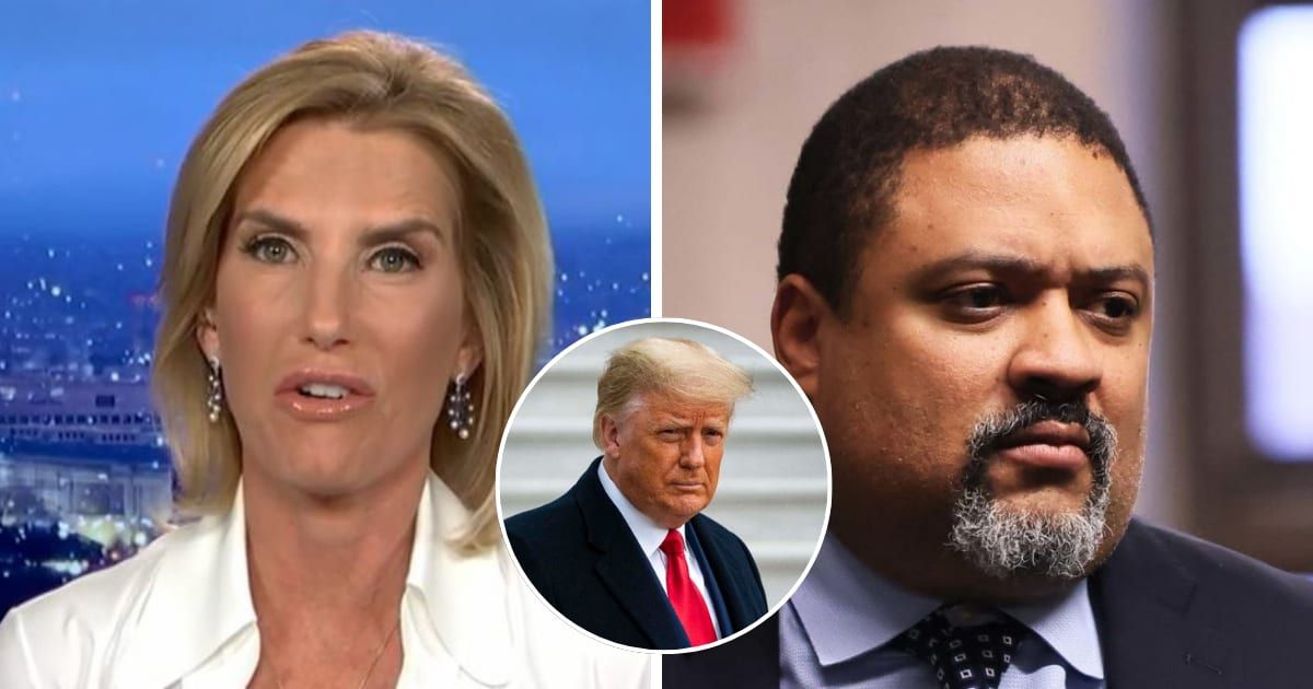 Fox News host Laura Ingraham launched a scathing critique against Manhattan District Attorney Alvin Bragg amid Donald Trump's hush money trial (Fox News/YouTube, Getty Images)