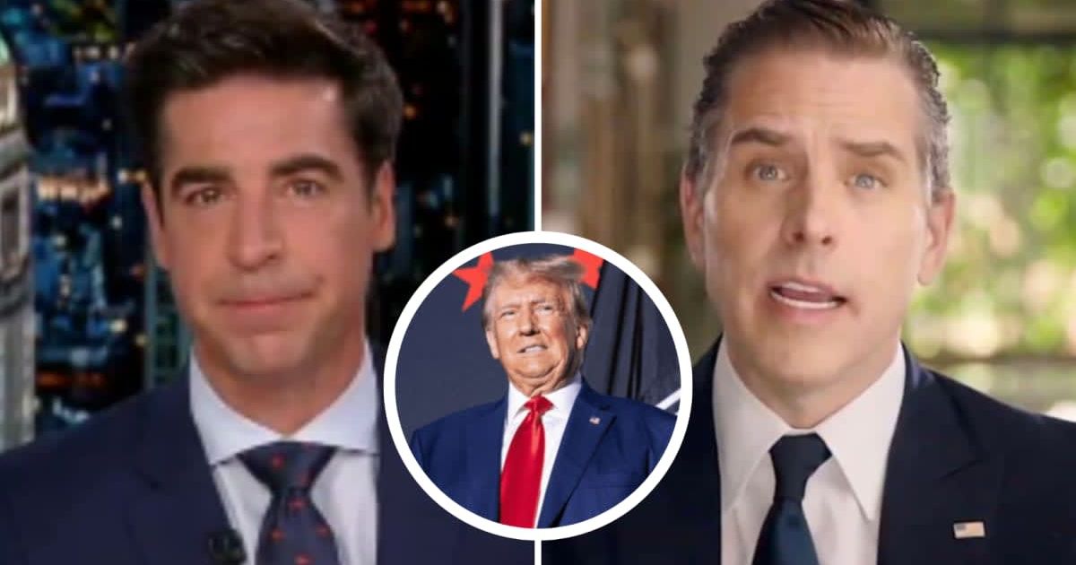Fox News host Jesse Watters claimed that Hunter Biden is going to spend more time in court than Donald Trump (Getty Images/X)