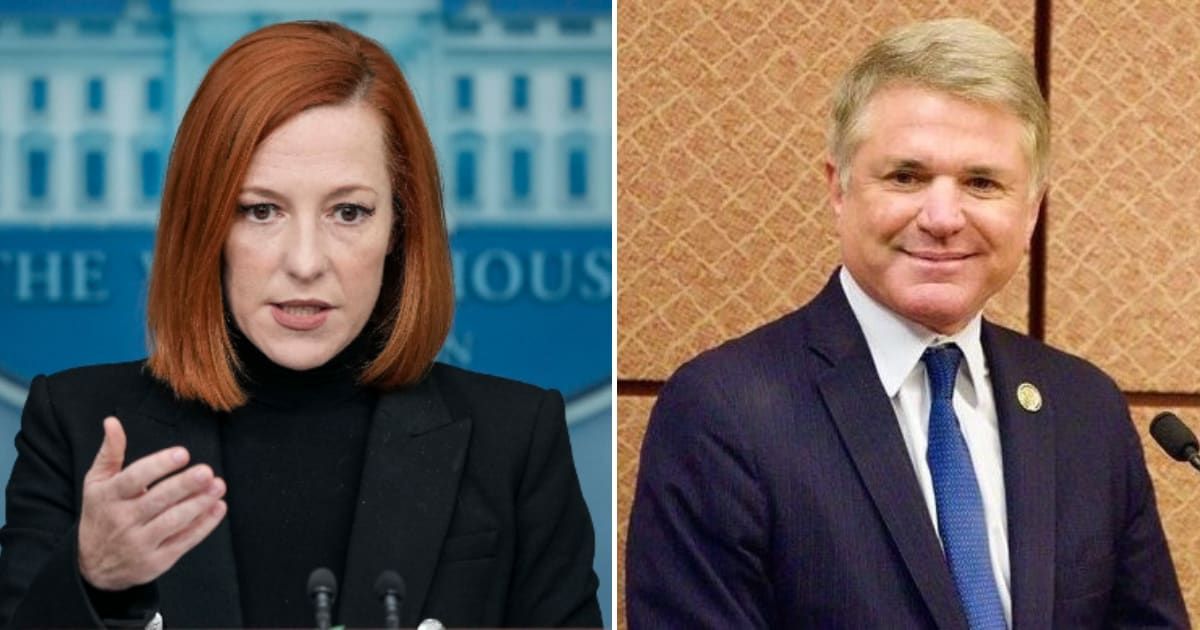 Michael McCaul is demanding Jen Psaki's subpoena for making false statements about Biden's Afghanistan exit in her book (Getty Images, @congressman_mccaul/IG)