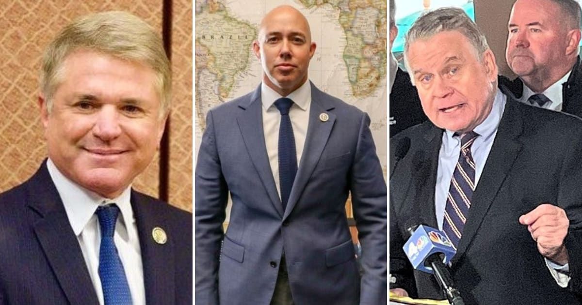 Reps Michael McCaul (L), Brian Mast (C), and Chris Smith (R) were the three Republicans who accused the State Department of funding atheism overseas through US taxpayer money (@congressman_mccaul, @repbrianmast, @repchrissmith/IG)