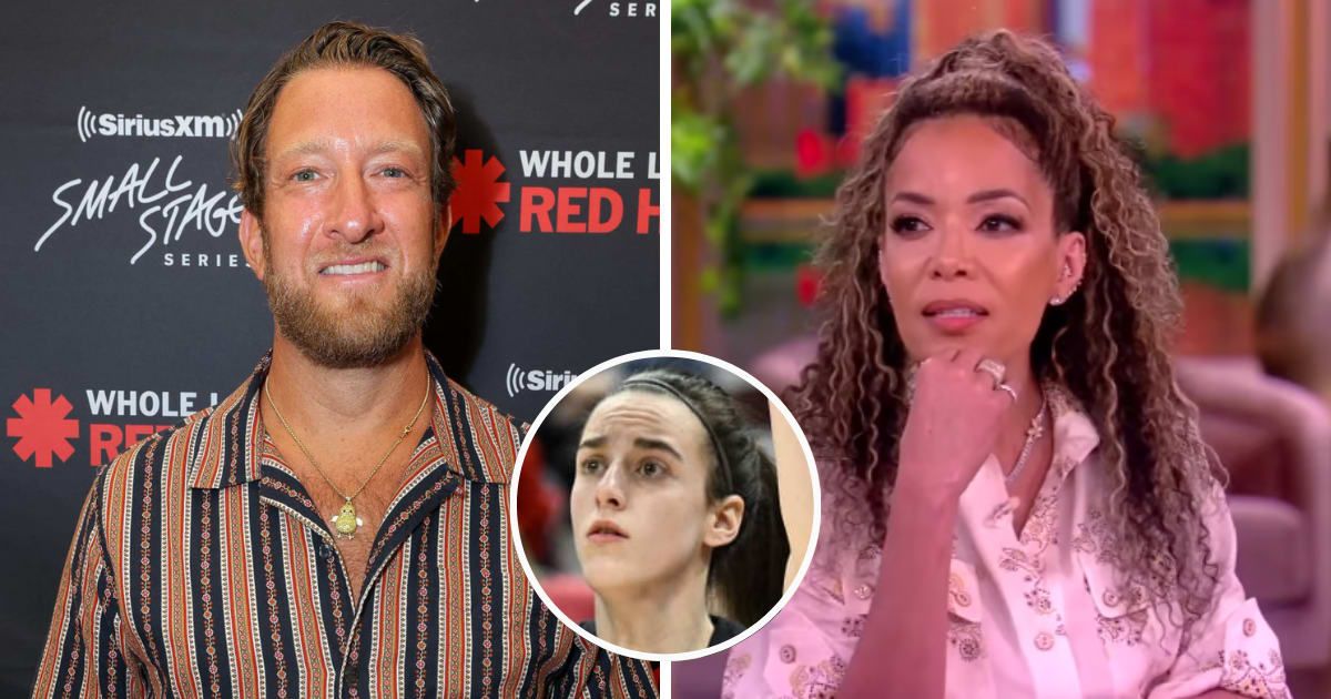 Dave Portnoy has branded 'The View' co-host Sunny Hostin a 'racist' after her remarks about Caitlin Clark (Getty Images; ABC)