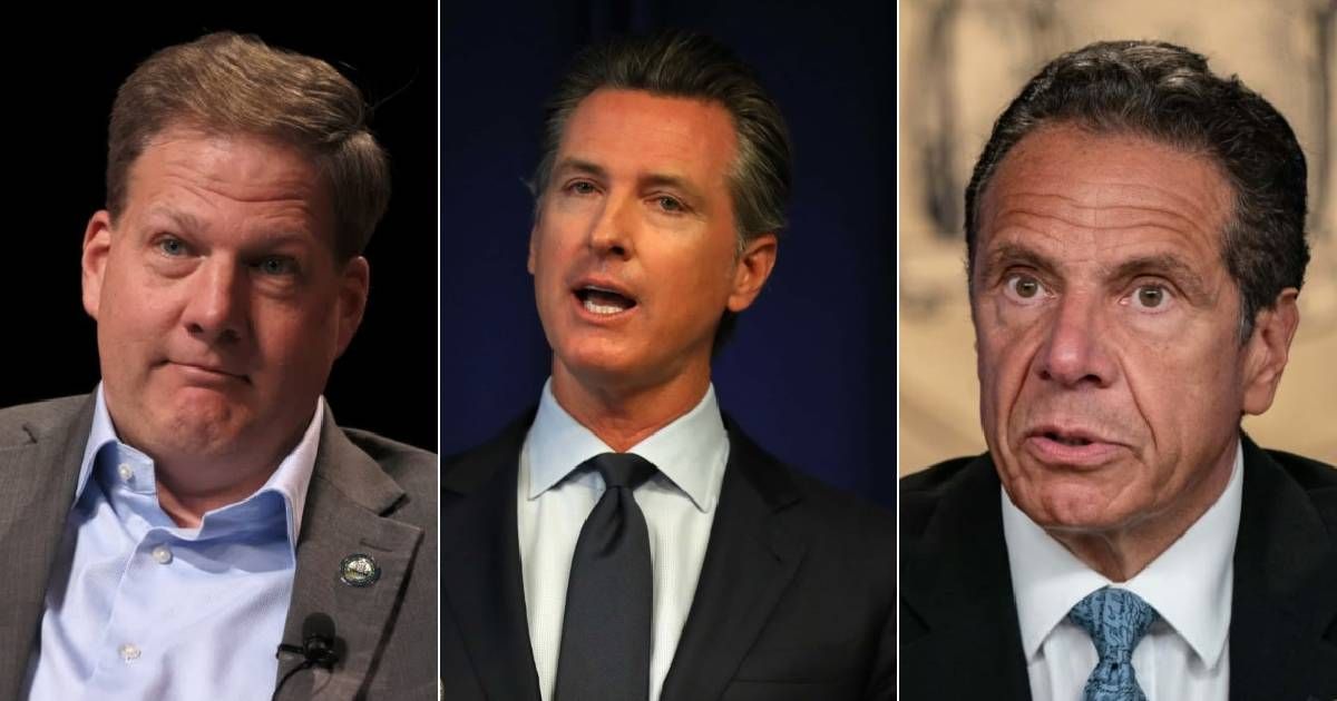Gov Chris Sununu criticizes Gavin Newsom and Andrew Cuomo while jesting about his Democratic counterparts (Getty Images)
